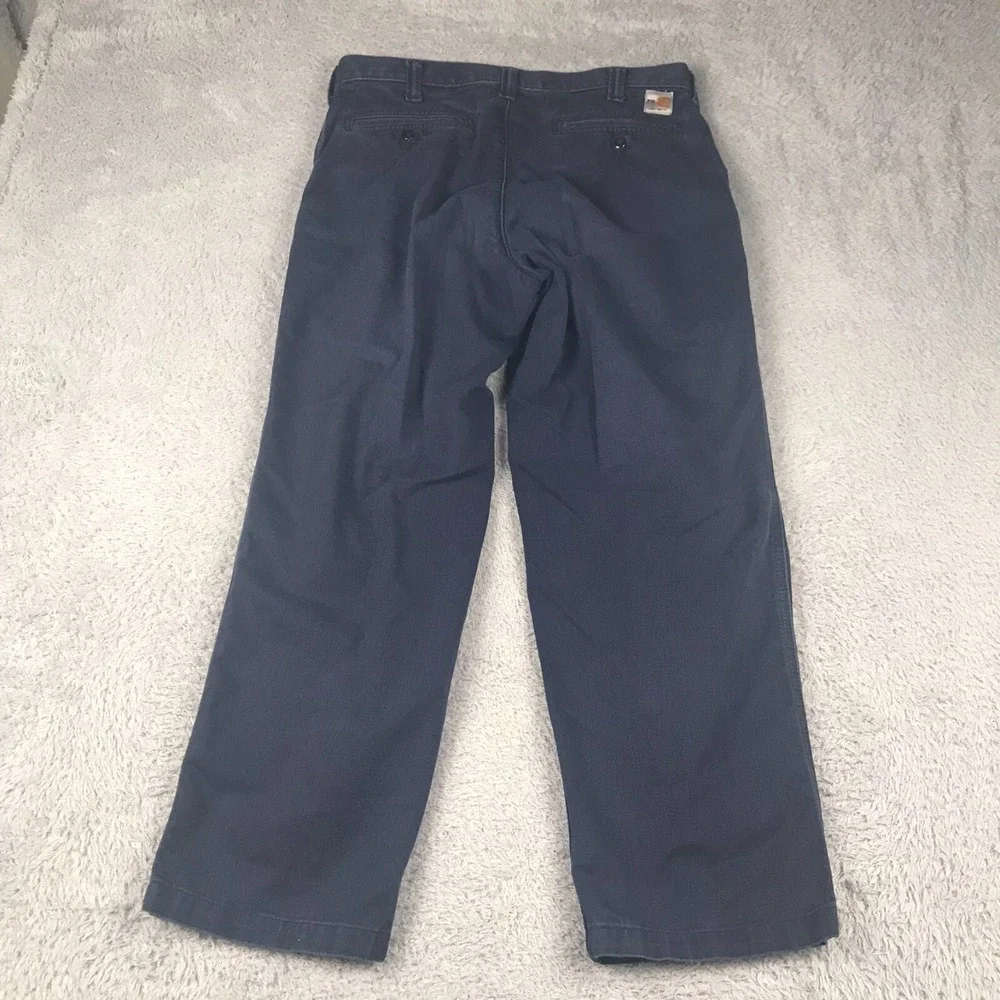 Carhartt FR Pants Mens 33x34 (34x28) Navy Twill Flame Resistant Workwear